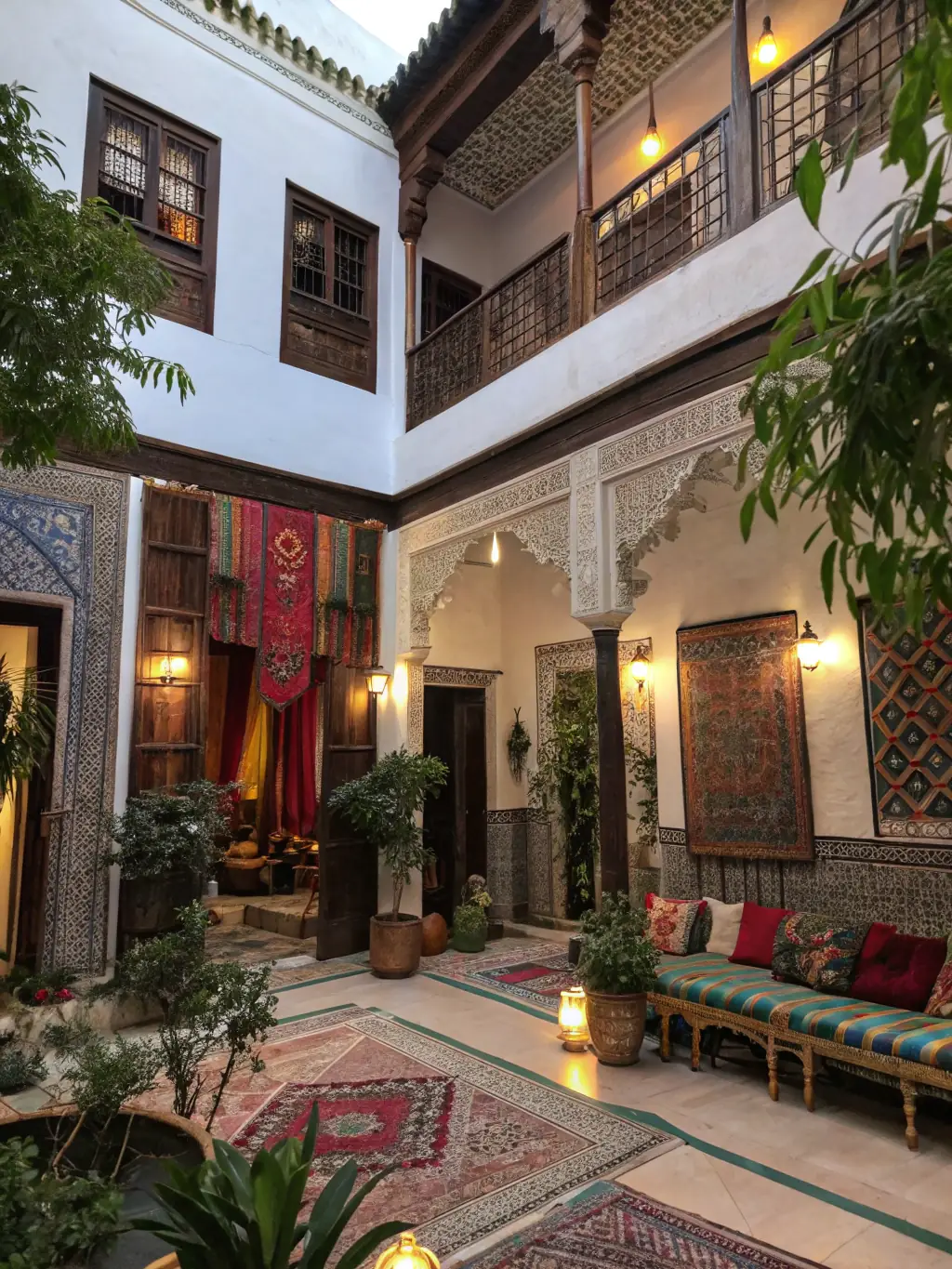 A traditional Moroccan house in the Palmeraie area of Marrakech, featuring lush gardens, a private well, and authentic design elements, offering a tranquil retreat away from the city center.